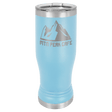 Light Blue 14oz. Polar Camel Pilsner with Clear Lid