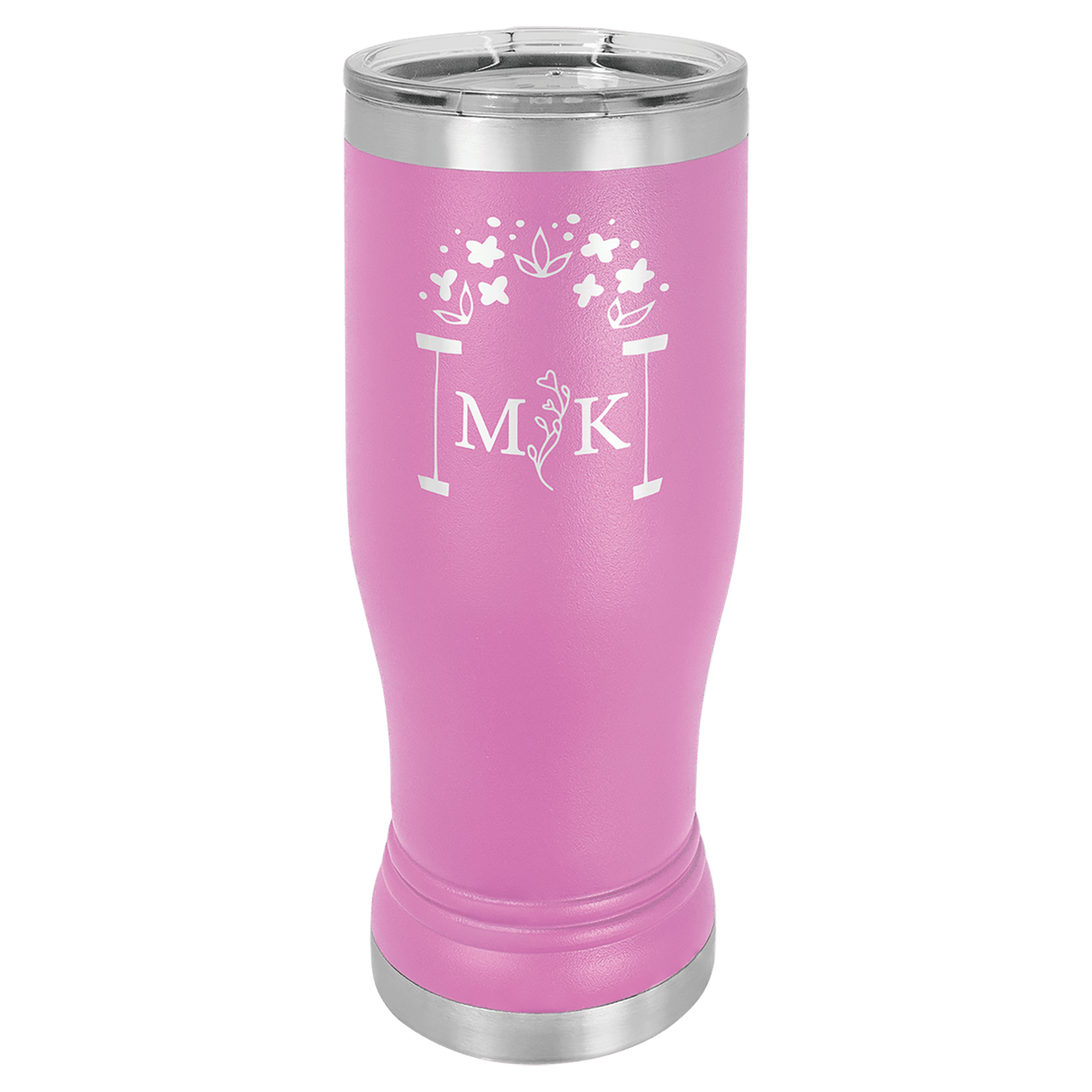 Light Purple 14 oz. Polar Camel Pilsner with Clear Lid
