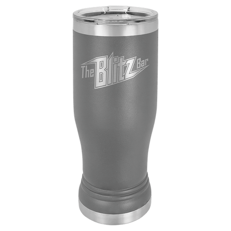 Dark Gray Polar Camel 14 oz. Pilsner with Clear Lid