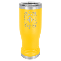 Yellow 14 oz. Polar Camel Pilsner with Clear Lid