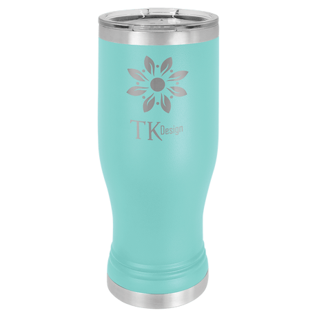 Teal Polar Camel 20 oz Pilsner with Clear Lid