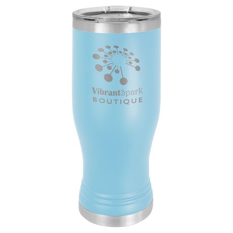 Light Blue Polar Camel 20 oz Pilsner with Clear Lid