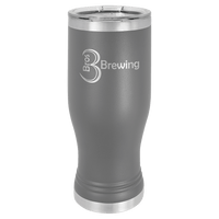 Dark Gray Polar Camel 20 oz Pilsner with Clear Lid