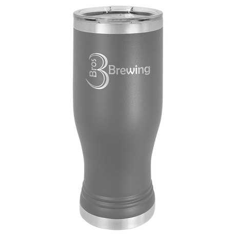 Dark Gray Polar Camel 20 oz Pilsner with Clear Lid