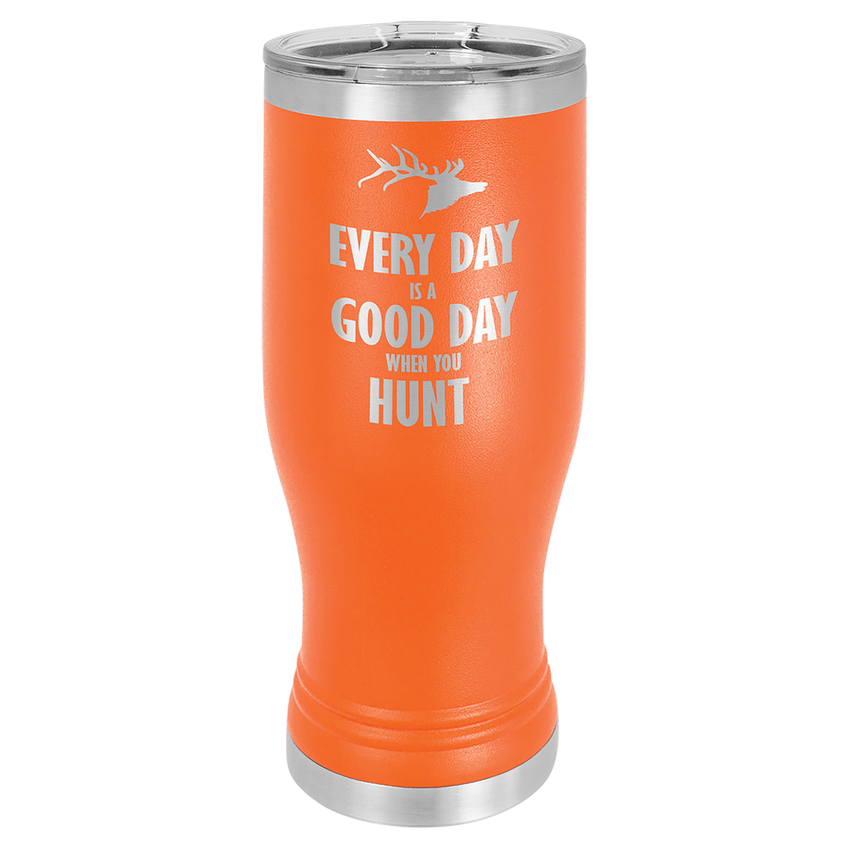 Orange Polar Camel 20 oz Pilsner with Clear Lid