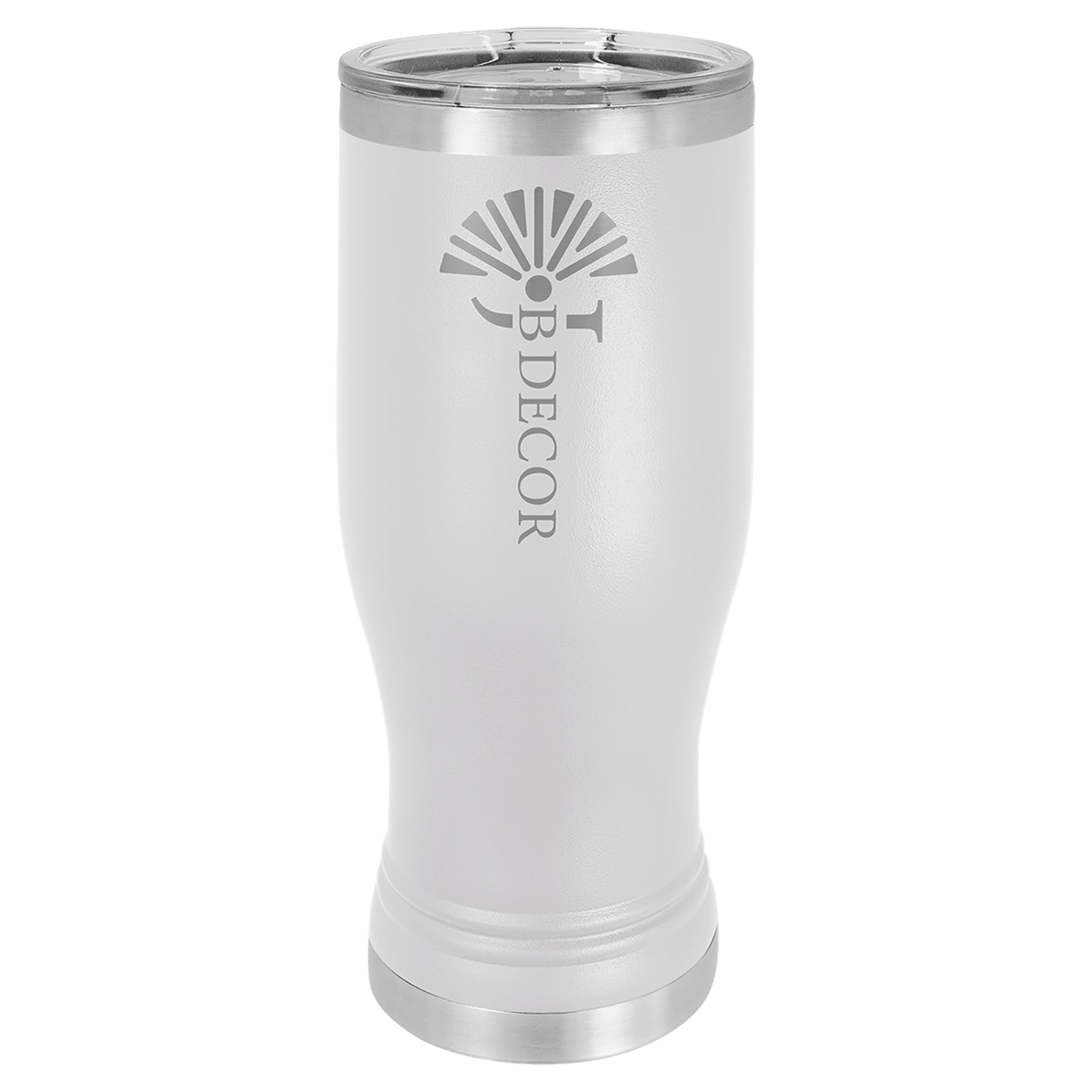 White Polar Camel 20 oz Pilsner with Clear Lid
