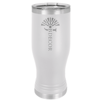 White Polar Camel 20 oz Pilsner with Clear Lid