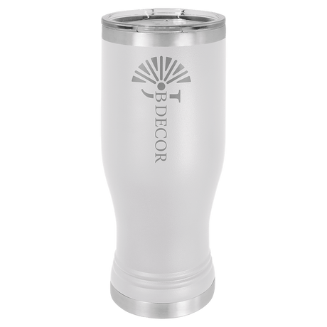 White Polar Camel 20 oz Pilsner with Clear Lid